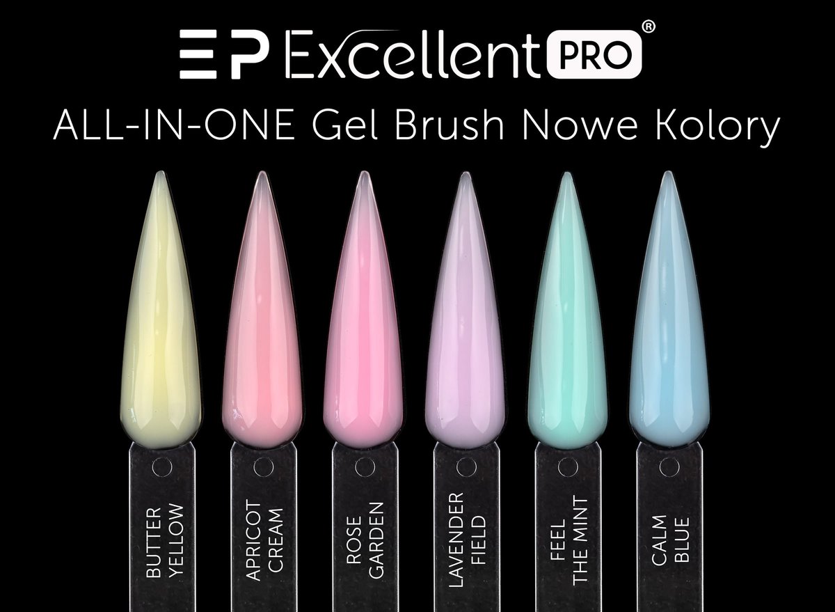 Wzornik kolorów - 24.06.2026 - ALL-IN-ONE Gel Brush Nowe Kolory