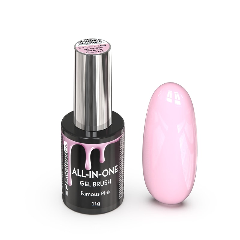 Excellent PRO ALL-IN-ONE Gel Brush Famous Pink 11g - 1