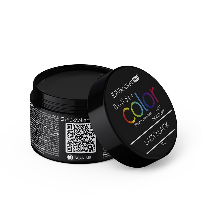 Excellent PRO Builder Color With Thixotropy Lacy Black 15g - 1