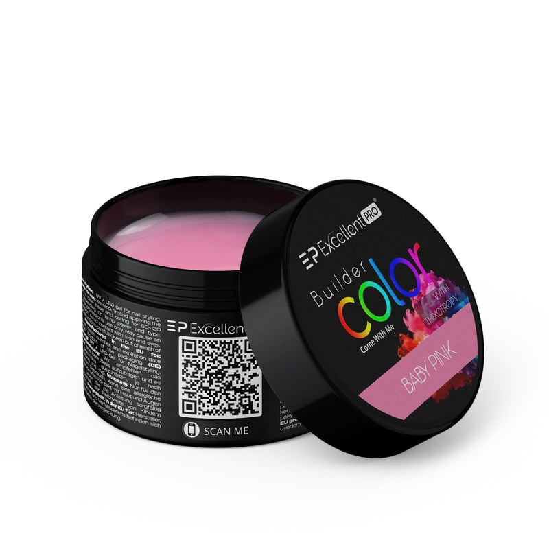 Excellent PRO Builder Color With Thixotropy Pastel Baby Pink 15g - 1
