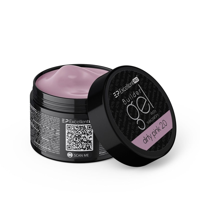 Excellent PRO Builder Gel With Thixotropy Dirty Pink 2.0 15g - 1