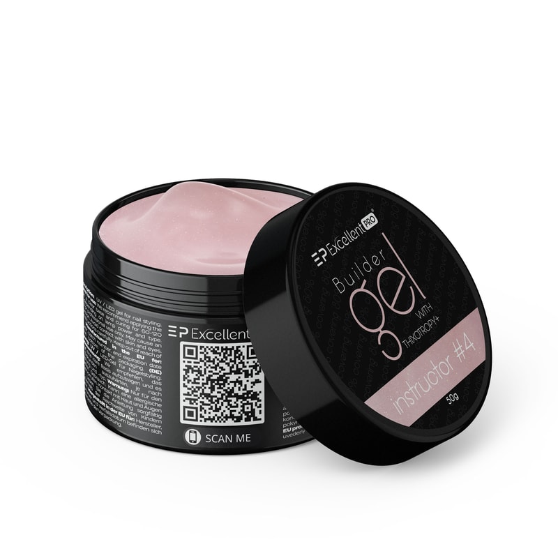 Excellent PRO Builder gel with thixotropy Instructor #4 MISS GLITTER 50g - 1