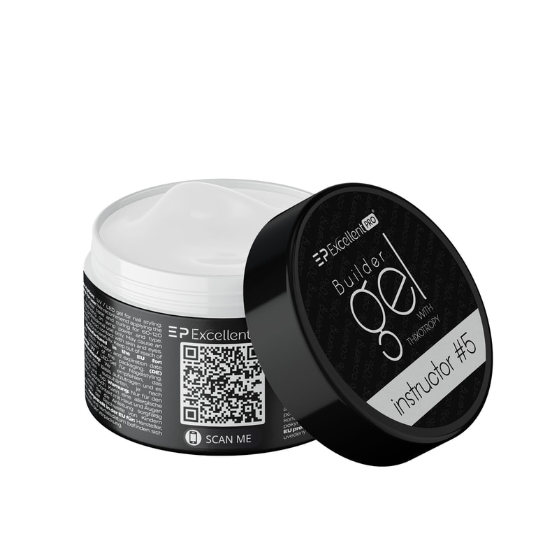 Excellent PRO Builder gel with thixotropy Instructor #5 MASTER WHITE 15g - 1
