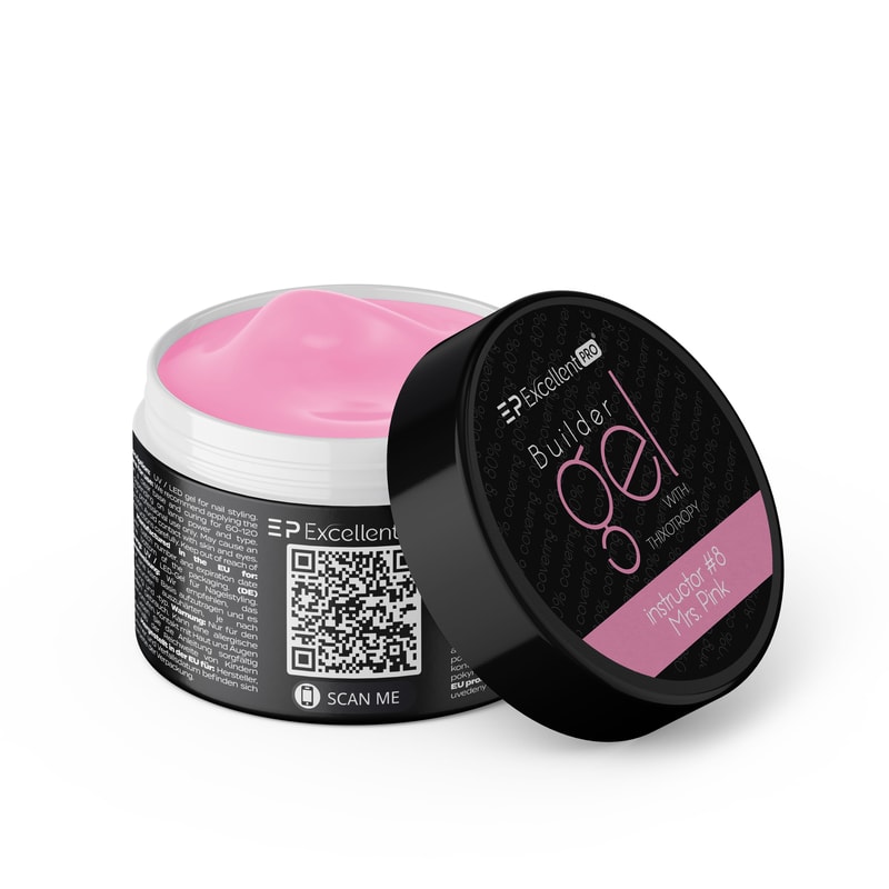 Excellent PRO Builder gel with thixotropy Instructor #8 MRS. PINK 15g - 1