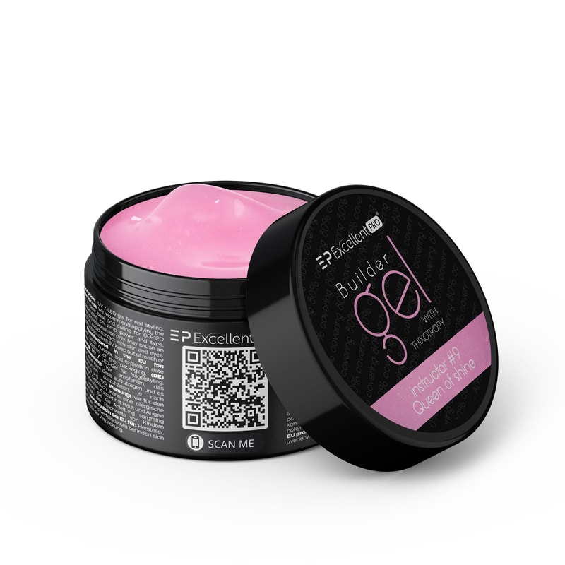 Excellent PRO Builder gel with thixotropy Instructor #9 QUEEN OF SHINE 15g - 1