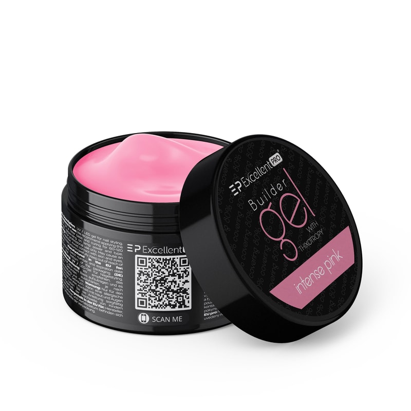 Excellent PRO Builder Gel With Thixotropy Intense Pink 15g - 1