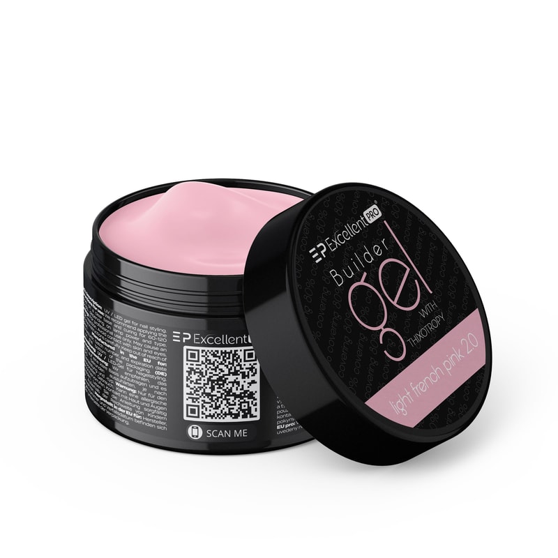 Excellent PRO Builder gel with thixotropy light french pink 2.0 50g - 1