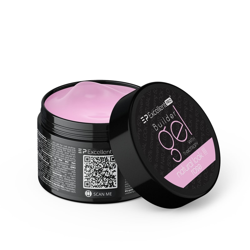 Excellent PRO Builder Gel With Thixotropy Natural Look Rose 50g - 1