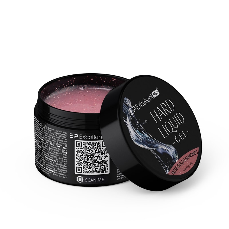Excellent PRO Hard Liquid Gel Rose Gold Diamonds 50g - 1
