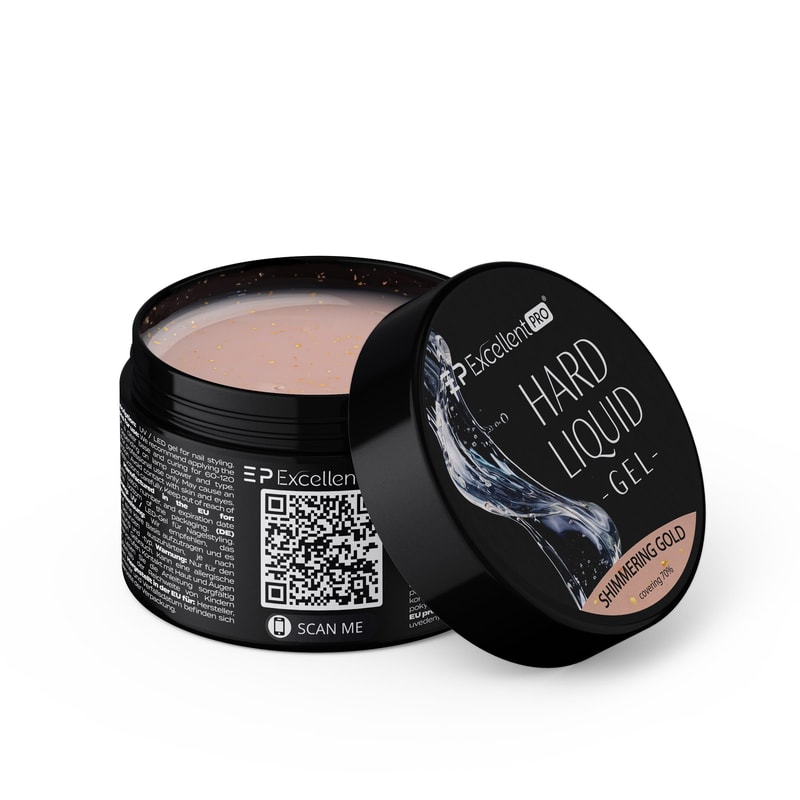 Excellent PRO Hard Liquid Gel Shimmering Gold 50g - 1