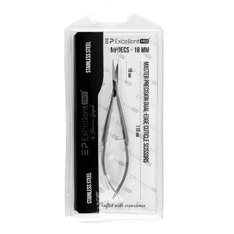 Excellent PRO Master Precision Dual-Edge Cuticle Scissors 18mm (MPDECS) - 1
