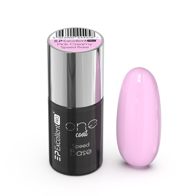 Excellent PRO One Coat Speed Base Pink Creamy 7g - 1