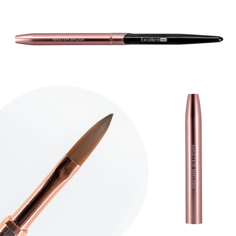 Excellent PRO Pędzelek do akrylu #8 (Pink&Black) - 1