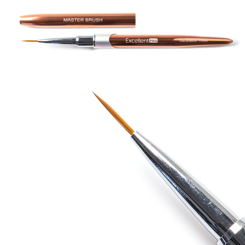 Excellent PRO Pędzelek do zdobień 11mm (rose gold) - 1