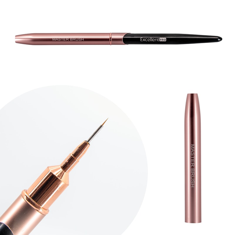 Excellent PRO Pędzelek do zdobień 3mm (Pink&Black) - 1
