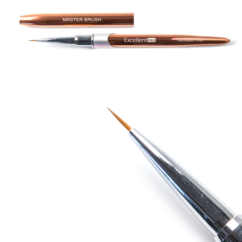 Excellent PRO Pędzelek do zdobień 7mm (rose gold) - 1