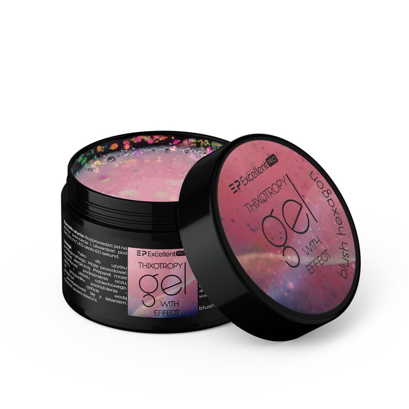Excellent PRO Thixotropy gel with effect Blush Hexagon 15g - 1