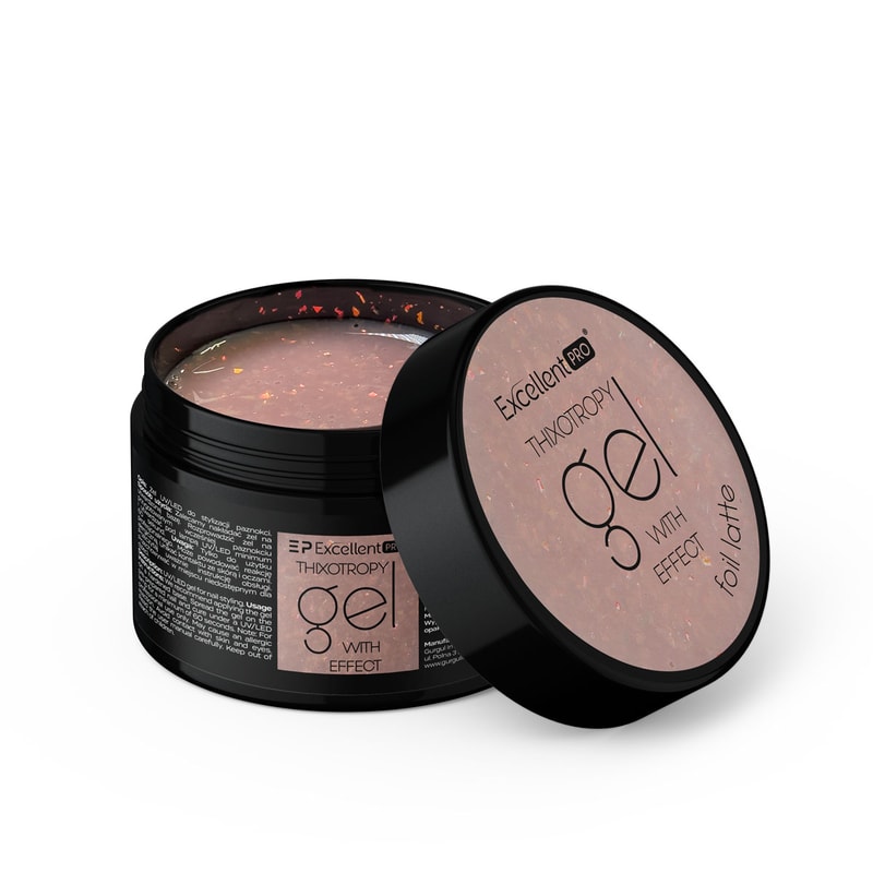 Excellent PRO Thixotropy gel with effect Foil Latte 50g - 1