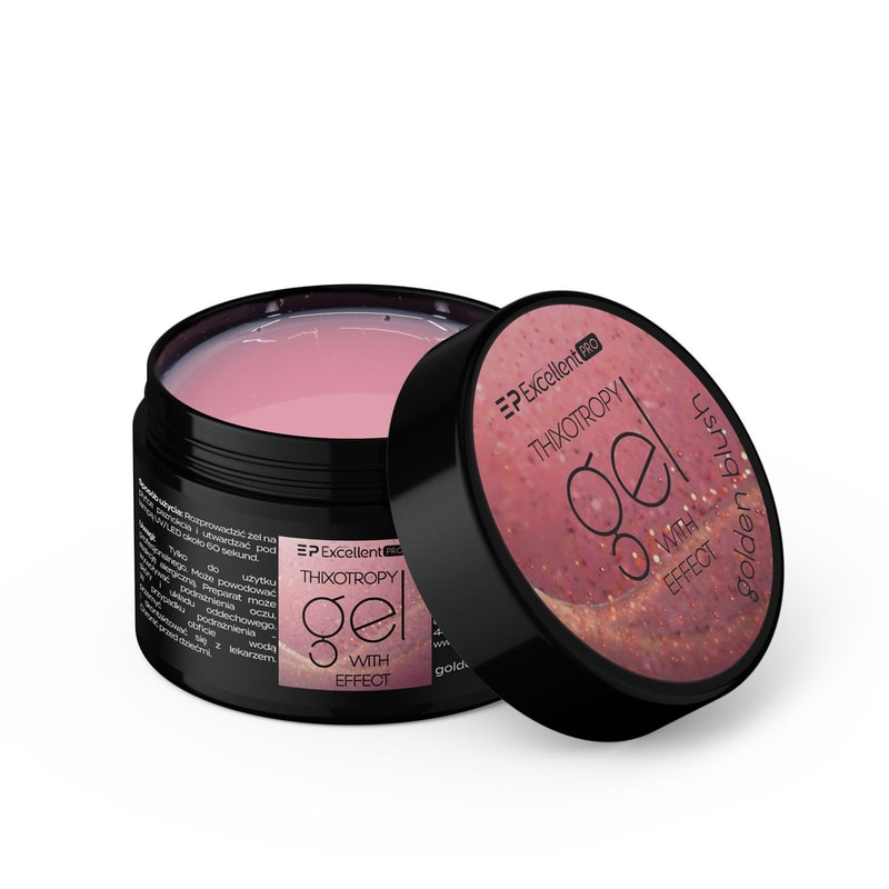 Excellent PRO Thixotropy gel with effect Golden Blush 15g - 1