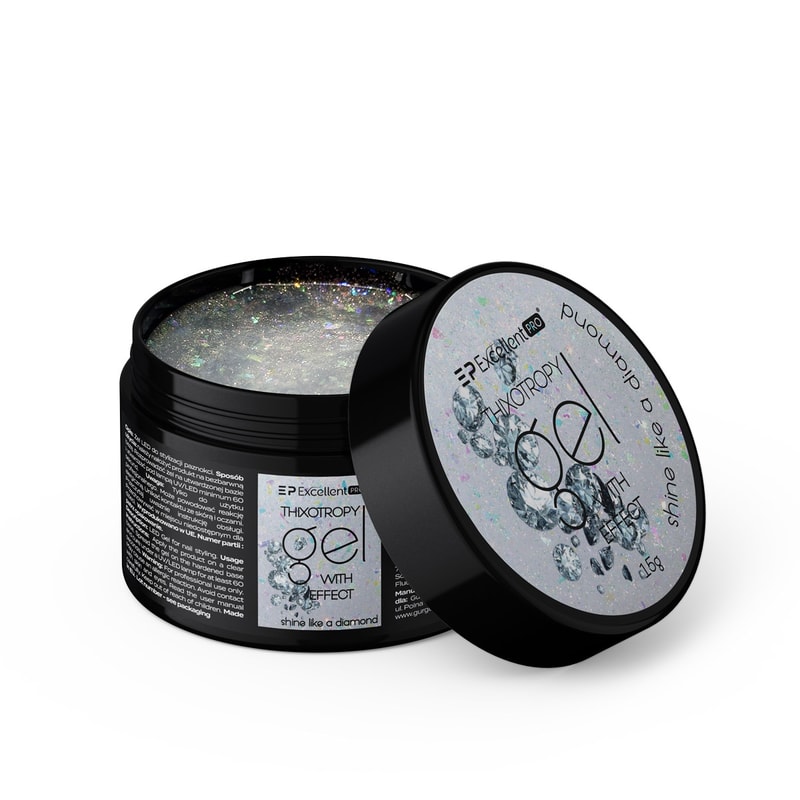 Excellent PRO Thixotropy gel with effect shine like a diamond 15g - 1