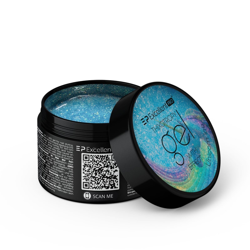 Excellent PRO Thixotropy gel with effect Unicorn Ice 50g - 1