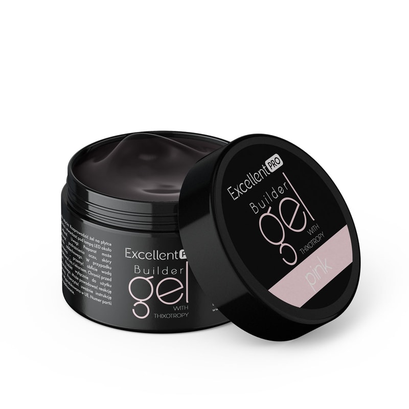Excellent PRO Builder gel with thixotropy pink clear 15g - 1