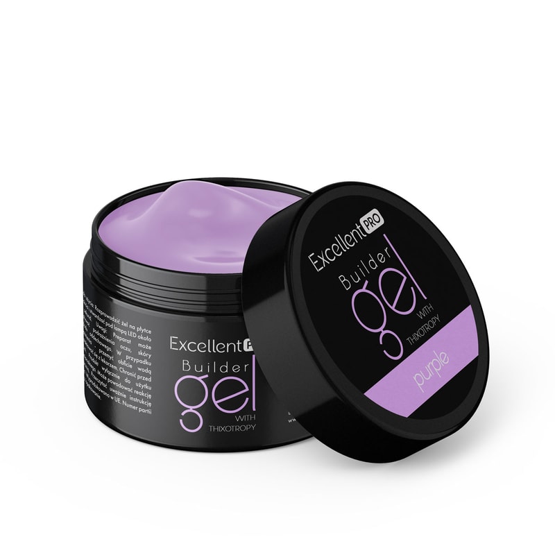 Excellent PRO Builder gel with thixotropy purple 50g - 1
