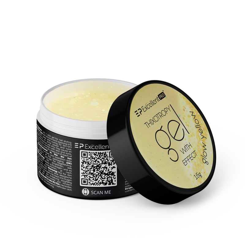 Excellent PRO Thixotropy gel with effect Glow Yellow 15g - 1