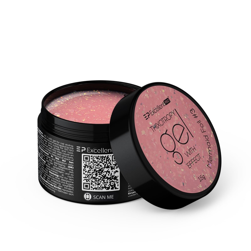 Excellent PRO Thixotropy gel with effect Mermaid Foil #3 15g - 1