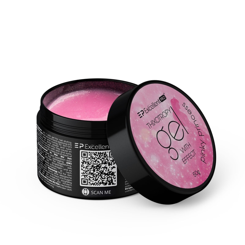 Excellent PRO Thixotropy gel with effect Pinky Princess 50g - 1