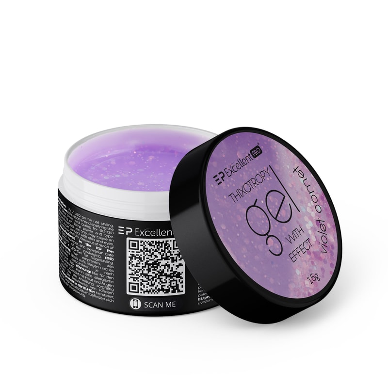 Excellent PRO Thixotropy gel with effect Violet Comet 15g - 1
